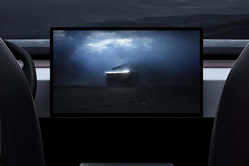 Интерьер Tesla Cybertruck
