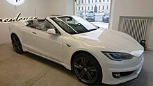 В неизвестном дилерском центре сфотографировали Tesla Model S с кузовом кабриолет
