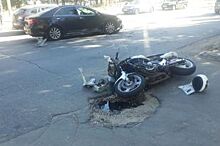 В Димитровграде в служебный автомобиль Смекалина врезался мотоцикл «Хонда»