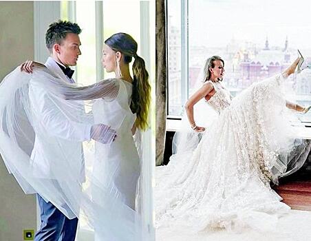 Невесты на миллион: эффектные и дорогие свадебные платья звезд