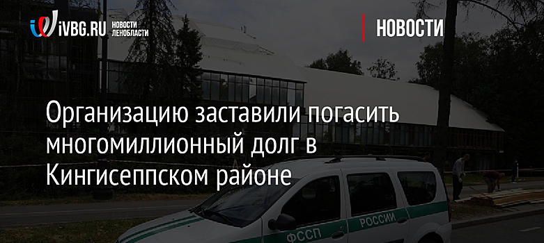 Организацию заставили погасить многомиллионный долг в Кингисеппском районе