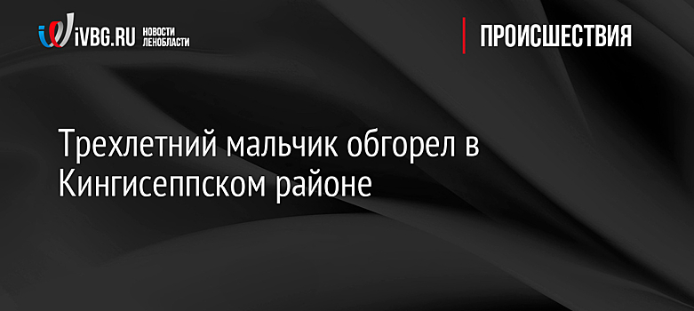 Трехлетний мальчик обгорел в Кингисеппском районе