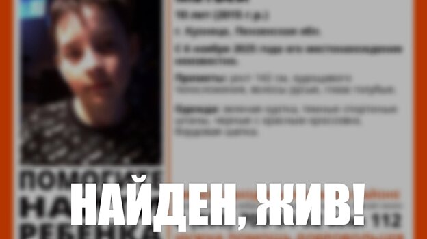 Прекращены поиски 10-летнего мальчика из Кузнецка