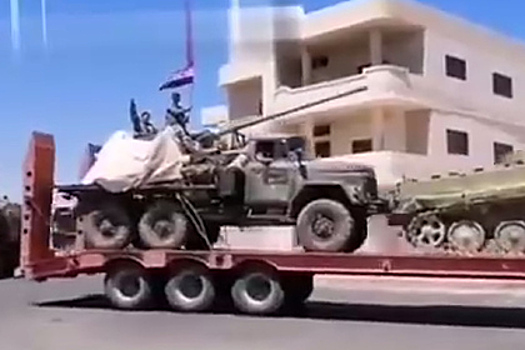 В Сирии заметили советский грузовик с пушкой