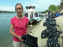 Студенты очистили от мусора остров Медвежий на Оби