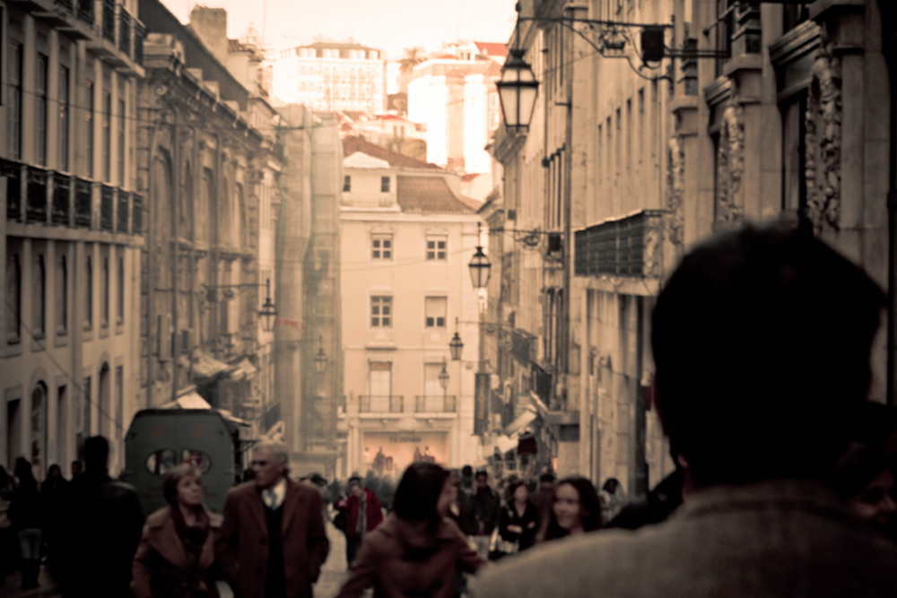 Улица Rua do Carmo, Лиссабон, Португалия, Европа