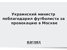 Украинский министр поблагодарил футболиста за провокацию в Москве