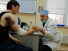 В Курске ледяная глыба упала на мужчину