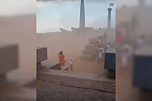 В Петербурге сняли на видео песчаную бурю