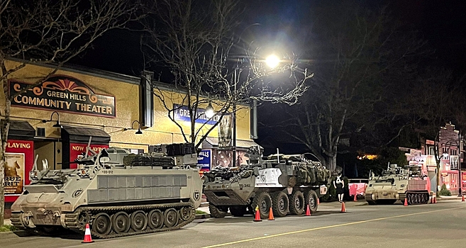 На съемки сиквела «Соника в кино» прибыла военная техника