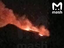 Появилось видео пожара на месте крушения самолета в российском регионе