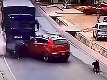 Пёс оказался на пути у легковушки и стал причиной крупного ДТП