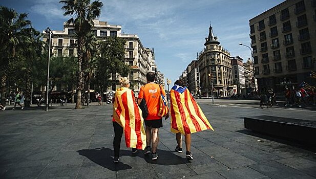 В Барселоне проходит акция с требованием освободить заключенных политиков