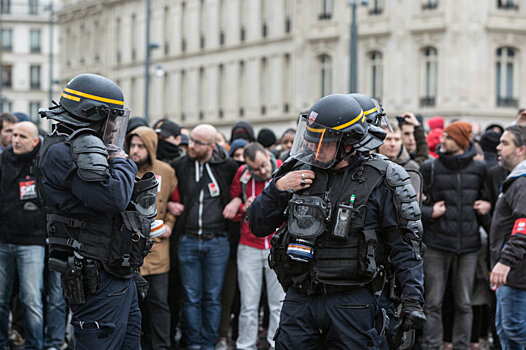 В Париже полиция применила против "желтых жилетов" газ