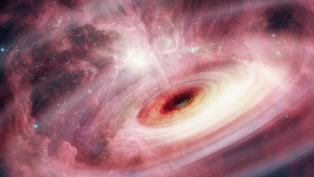 Черная дыра провалились в звезду и поглотила ее изнутри