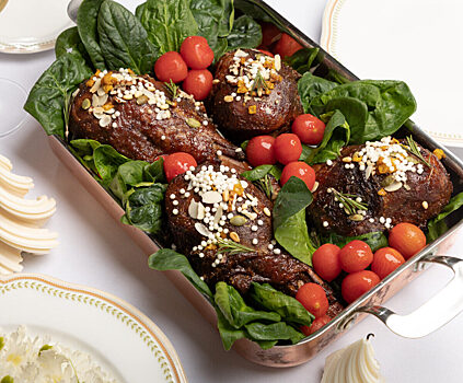 Рецепт томленых ножек индейки с медово-горчичной глазурью