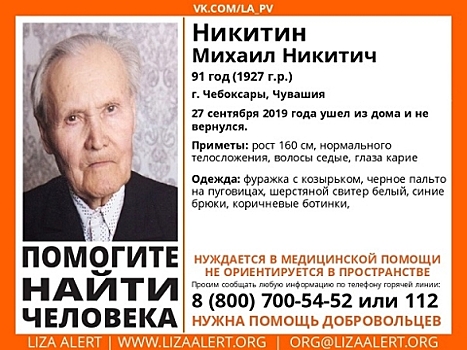 91-летнего Михаила Никитина ищут в Нижегородской области