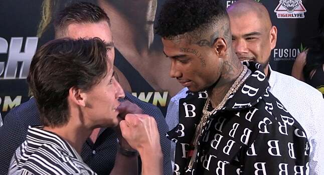 Рэпер Blueface устроил потасовку с фанатом на BKFC 19