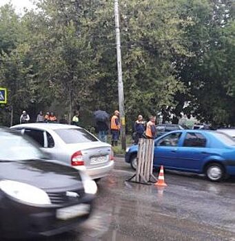 В Рязани образовался провал на улице Чкалова