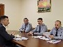 В УФСИН России по Курской области состоялась рабочая встреча заместителя начальника Управления Николая Семыкина и первого вице-президента Торгово-промышленной палаты региона Максима Митченко