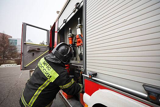 Сотрудникам МЧС пришлось пешком добираться до пожара в Подмосковье