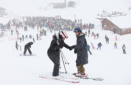 В Сочи наконец стартовал горнолыжный сезон