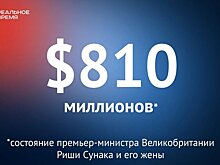 Состояние премьер-министра Великобритании Риши Сунака и его жены оценивается в $810 млн — это много или мало?