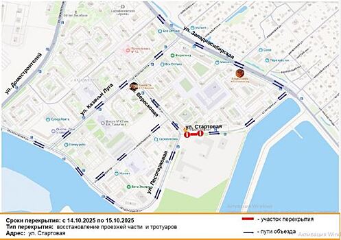 Сегодня в Тюмени закрыто движение по улице Стартовой