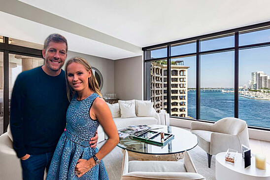 Апартаменты Каролины Возняцки на острове в Майами, которые она продаёт за $ 17,5 млн. Фото, видео