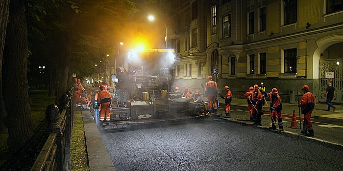 На Бульварном кольце обновили асфальт