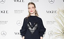Водянова пришла на коктейль Vogue в кружевном платье-свитере, а Бондарчук — в брючном костюме