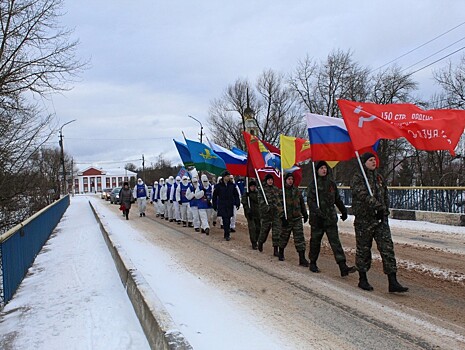 В Селижаровском районе побывали лыжники-десантники - участники марш-броска ВДВ в честь 75-летия Победы