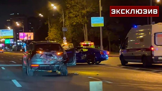 Появились кадры последствий смертельного ДТП с тремя авто на севере Москвы