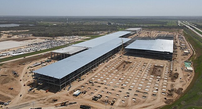 Tesla устанавливает SuperCharger на заводе Giga Texas