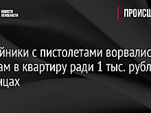 Разбойники с пистолетами ворвались к узбекам в квартиру ради 1 тыс. рублей в Сланцах