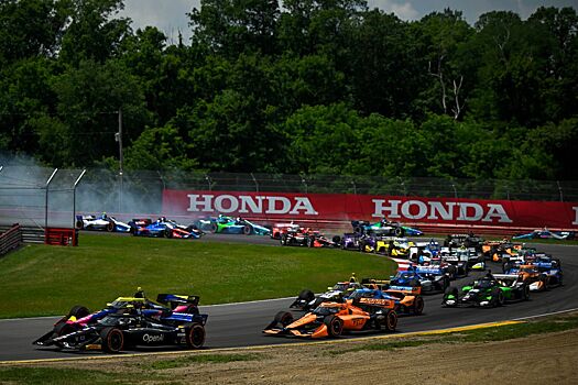 Видео: сессии IndyCar в Айове отменена из-за мощного шторма