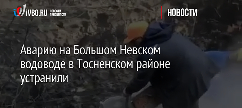 В Ленобласти устранили аварию, оставившую без воды более 35 тыс. жителей