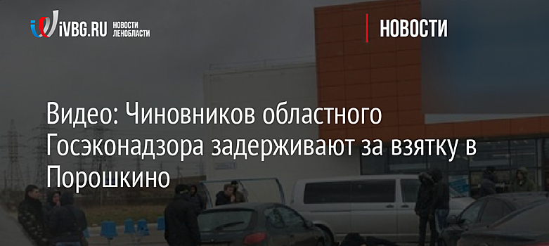 Видео: Чиновников областного Госэконадзора задерживают за взятку в Порошкино