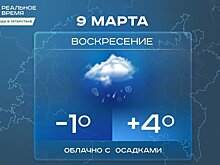 Сегодня днем в Татарстане умеренные осадки и до +4 градусов