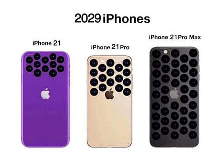 Фантазии на тему, какими будут смартфоны Apple через 8 лет.