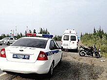 На Ямале пьяный байкер опрокинулся на новом мотоцикле