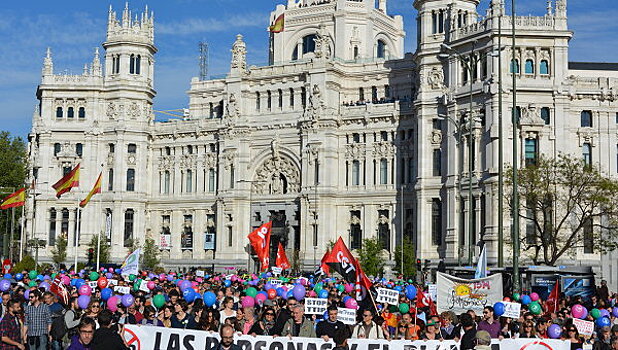 В Мадриде прошла демонстрация против торгового договора между ЕС и США