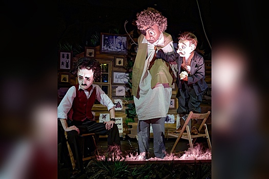 В Вологодском театре кукол в постановке "Золотой жук" играет настоящий ворон