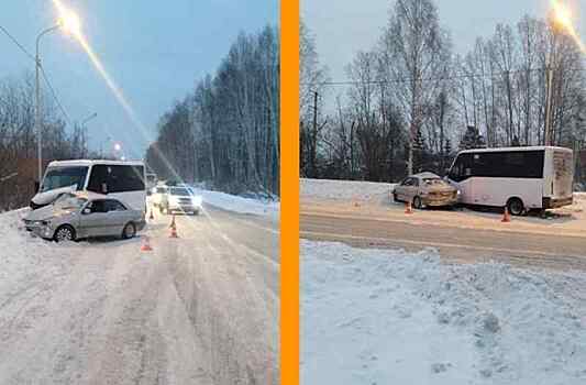 В Новосибирске 16-летний водитель врезался в маршрутку