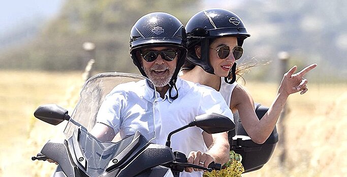 Джордж Клуни отказался от езды на мотоцикле ради жены