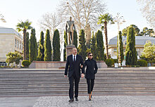 Президент Алиев и его супруга – в Губе