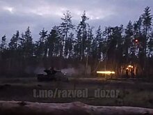 Появилось видео работы БМПТ «Терминатор» в лесу под Кременной