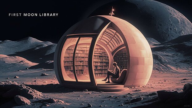Люди разместили на Луне первую библиотеку