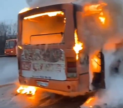 Маршрутка сгорела в Нижнем Новгороде