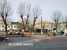 В сквере Кургана вместо высадки деревьев просто всё заасфальтировали